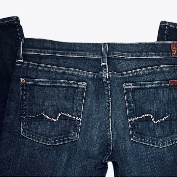7 For All Mankind Sz:29 Swarovski Pockets/Boot Cut - Picture 6 of 9